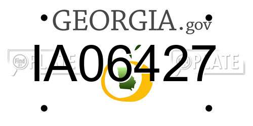IA06427 Georgia License Plate