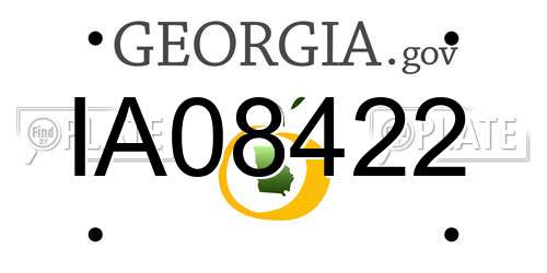 IA08422 Georgia License Plate