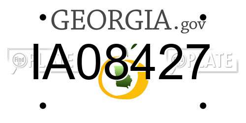 IA08427 Georgia License Plate