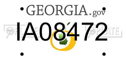 IA08472 Georgia License Plate