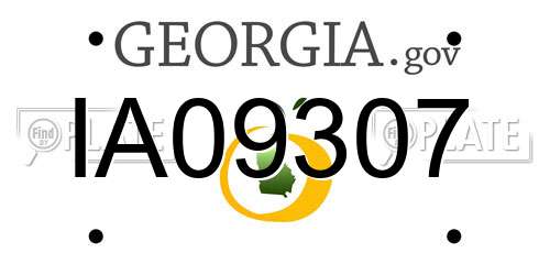 IA09307 Georgia License Plate