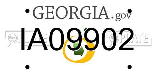 IA09902 Georgia License Plate