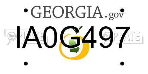 IA0G497 Georgia License Plate