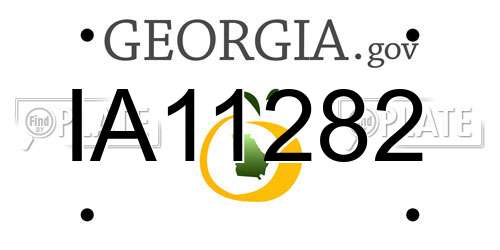 IA11282 Georgia License Plate