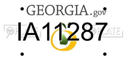 IA11287 Georgia License Plate
