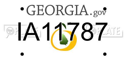 IA11787 Georgia License Plate