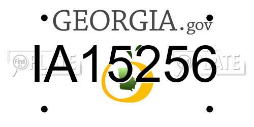 IA15256 Georgia License Plate