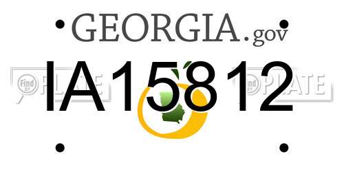 IA15812 Georgia License Plate