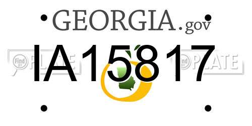 IA15817 Georgia License Plate
