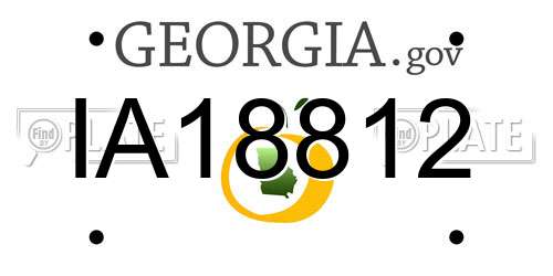 IA18812 Georgia License Plate