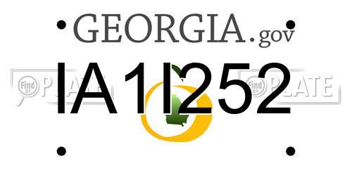 IA1I252 Georgia License Plate