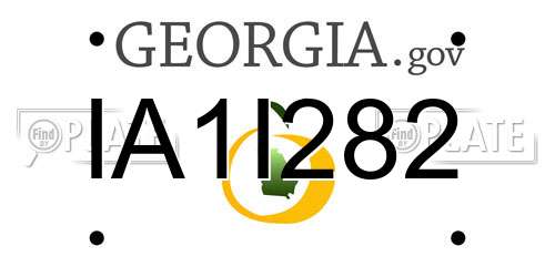 IA1I282 Georgia License Plate