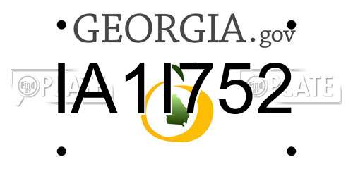 IA1I752 Georgia License Plate