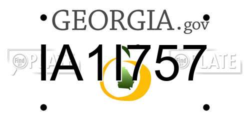 IA1I757 Georgia License Plate