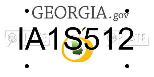 IA1S512 Georgia License Plate