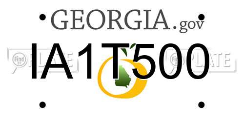 IA1T500 Georgia License Plate