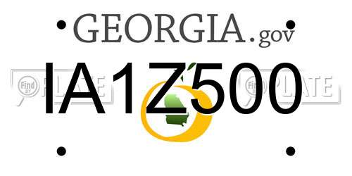 IA1Z500 Georgia License Plate