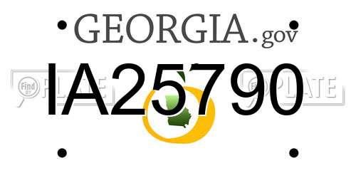 IA25790 Georgia License Plate