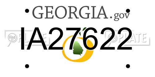 IA27622 Georgia License Plate