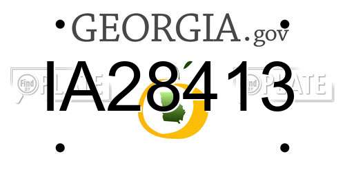 IA28413 Georgia License Plate