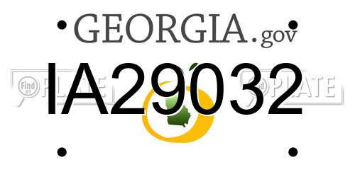 IA29032 Georgia License Plate