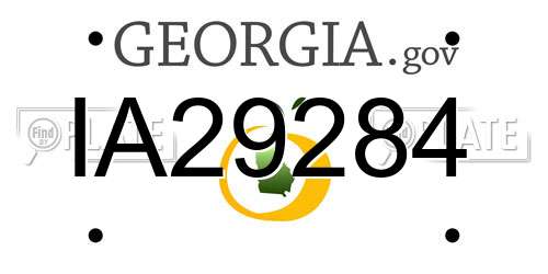 IA29284 Georgia License Plate