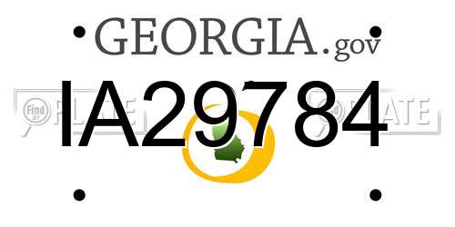 IA29784 Georgia License Plate