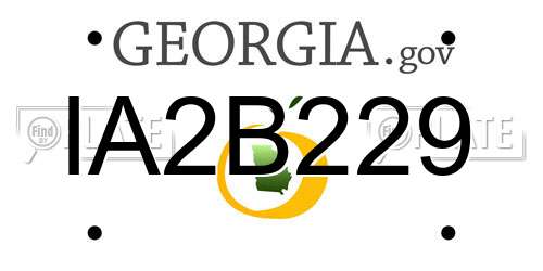 IA2B229 Georgia License Plate