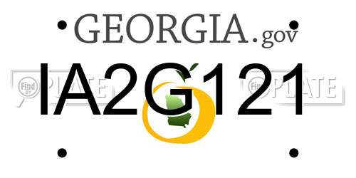 IA2G121 Georgia License Plate
