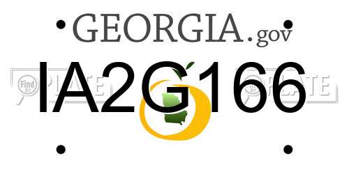 IA2G166 Georgia License Plate