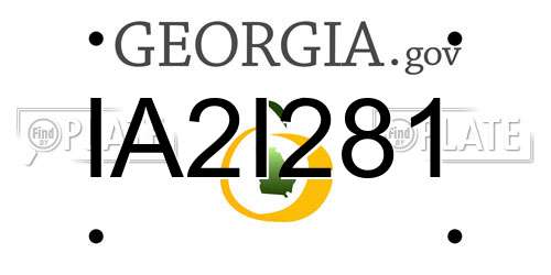 IA2I281 Georgia License Plate