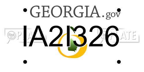 IA2I326 Georgia License Plate