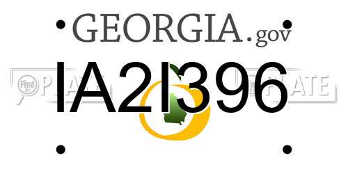 IA2I396 Georgia License Plate