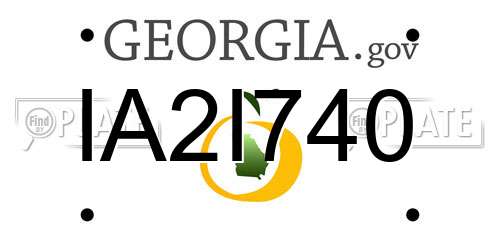 IA2I740 Georgia License Plate