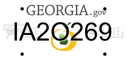 IA2O269 Georgia License Plate