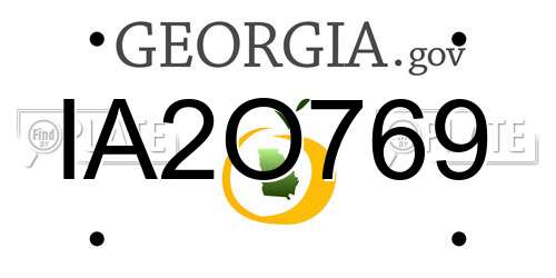 IA2O769 Georgia License Plate