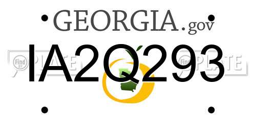 IA2Q293 Georgia License Plate