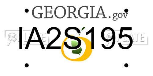 IA2S195 Georgia License Plate