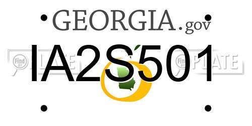 IA2S501 Georgia License Plate