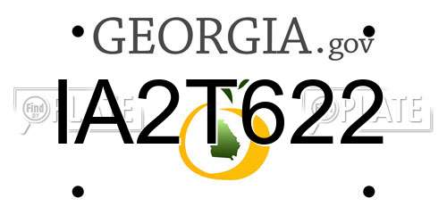 IA2T622 Georgia License Plate