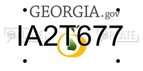 IA2T677 Georgia License Plate