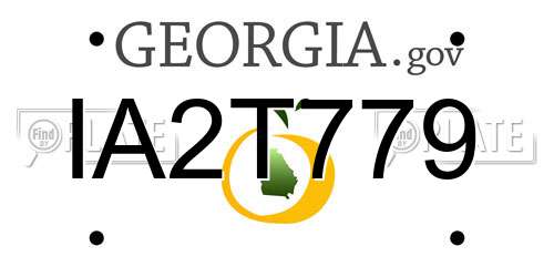 IA2T779 Georgia License Plate