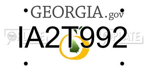IA2T992 Georgia License Plate