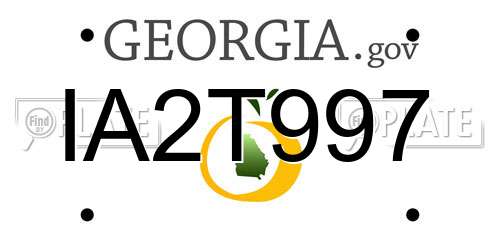 IA2T997 Georgia License Plate