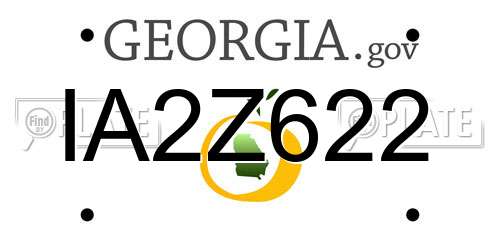 IA2Z622 Georgia License Plate