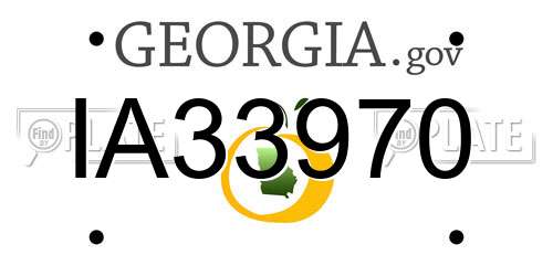 IA33970 Georgia License Plate