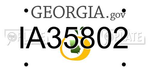 IA35802 Georgia License Plate