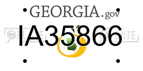 IA35866 Georgia License Plate