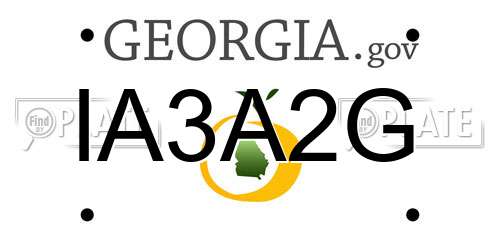 IA3A2G Georgia License Plate