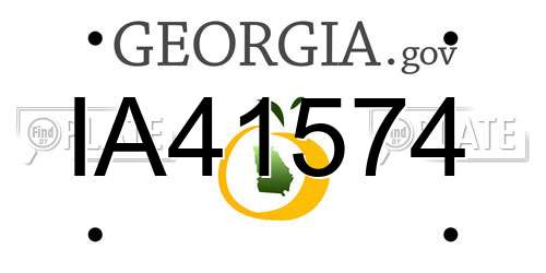 IA41574 Georgia License Plate